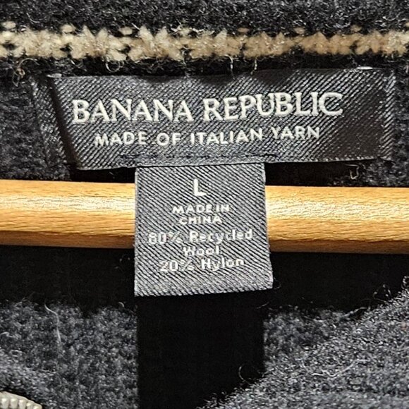 Banana Republic Half-Zip Sweater Black - Picture 4 of 4